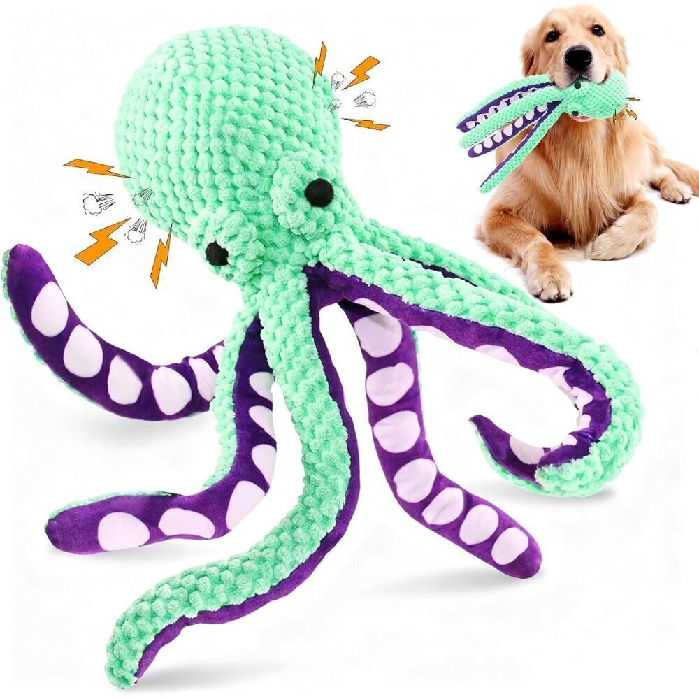 Large Squeaky Dog Toys- Plush Dog Toys with Soft Fabric for Small, Medium, and L